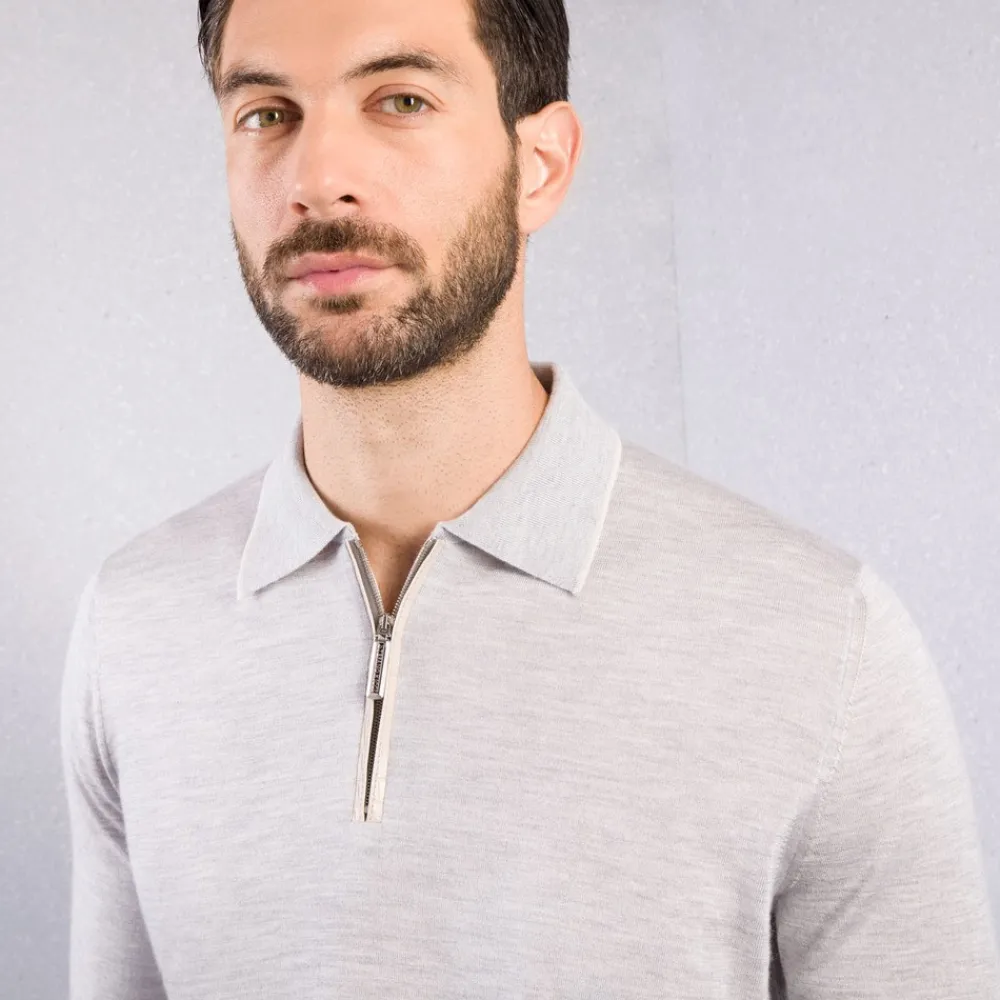 New Knit Zip Polo Mens Last Sizes