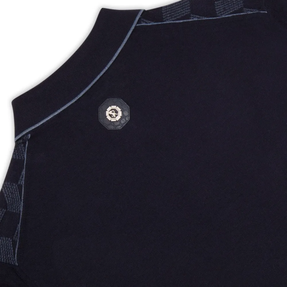 Fashion Knit Zip Polo Mens Knitwear