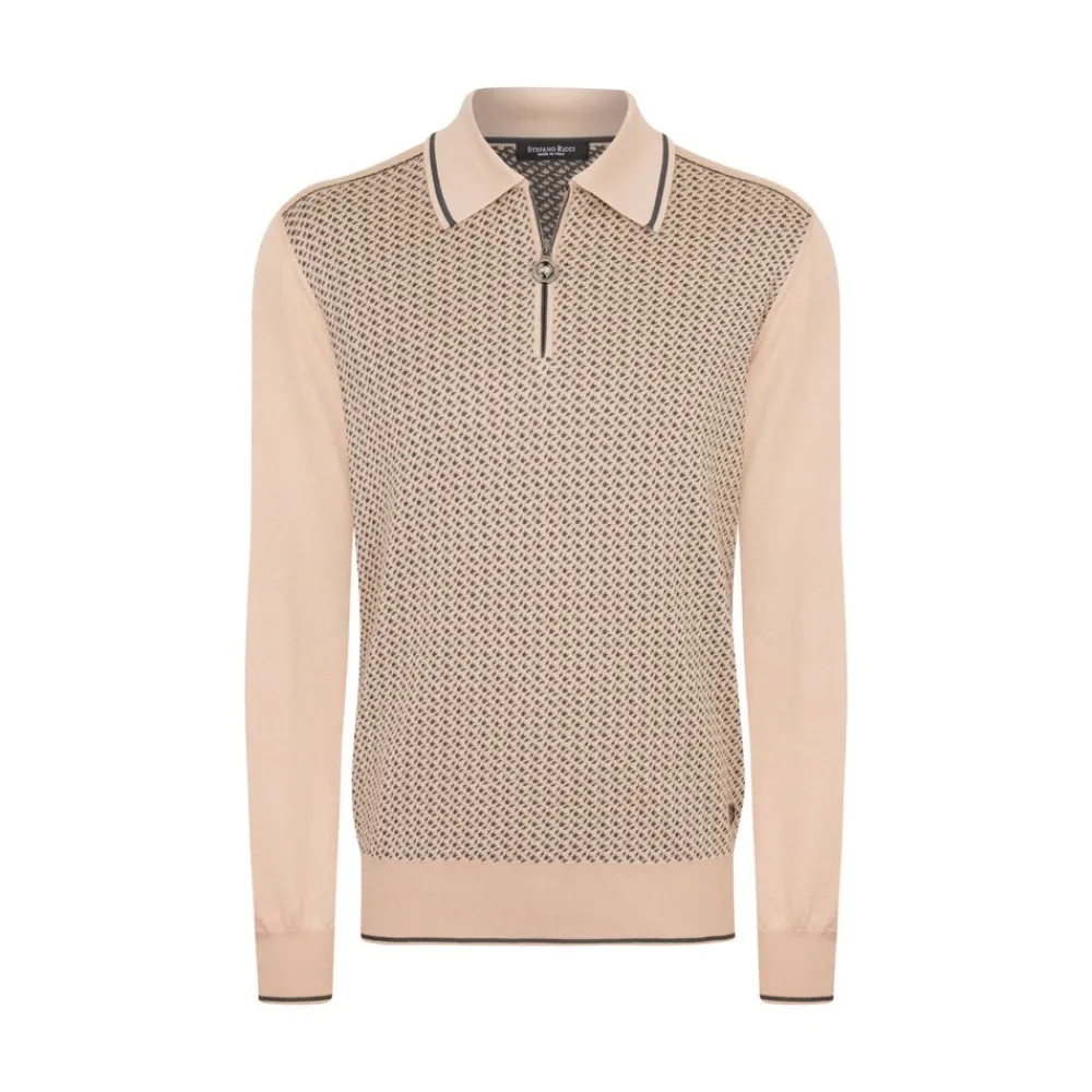 Hot Knit Zip Polo Mens Knitwear