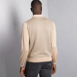 Hot Knit Zip Polo Mens Knitwear