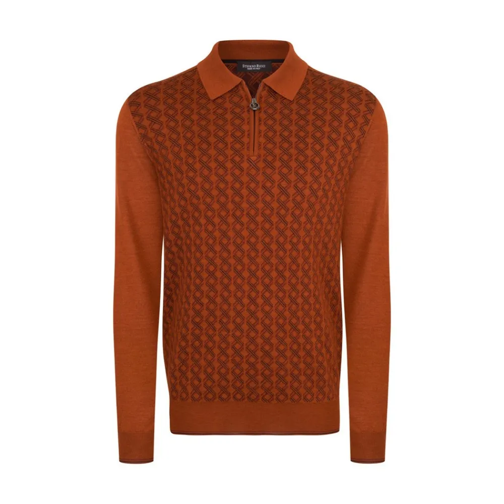 Discount Knit Zip Polo Mens Knitwear