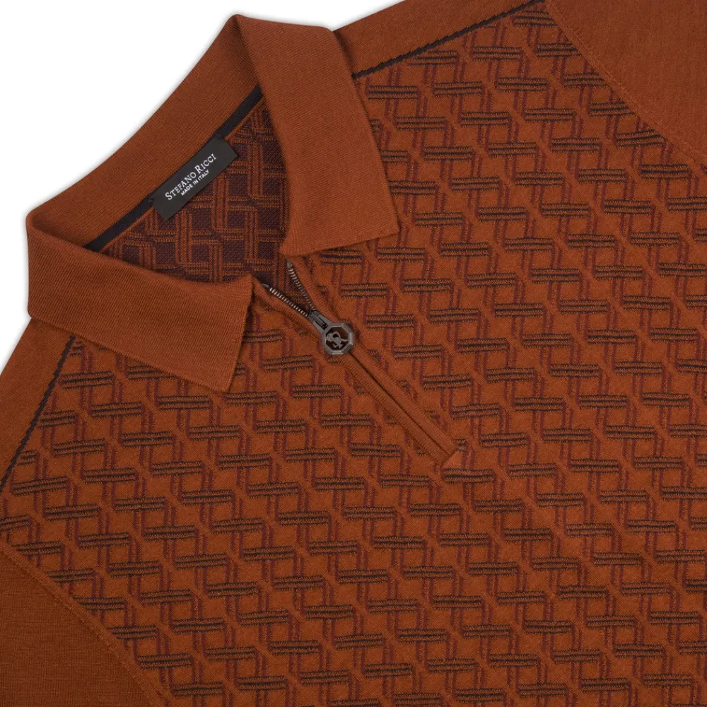 Discount Knit Zip Polo Mens Knitwear