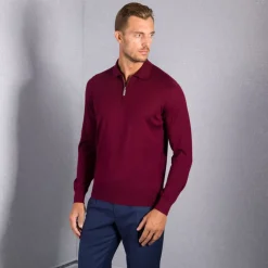 Store Knit Zip Polo Mens Last Sizes