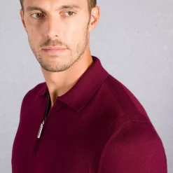 Store Knit Zip Polo Mens Last Sizes