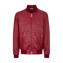Online Lambskin And Crocodile Blouson Mens Outerwear
