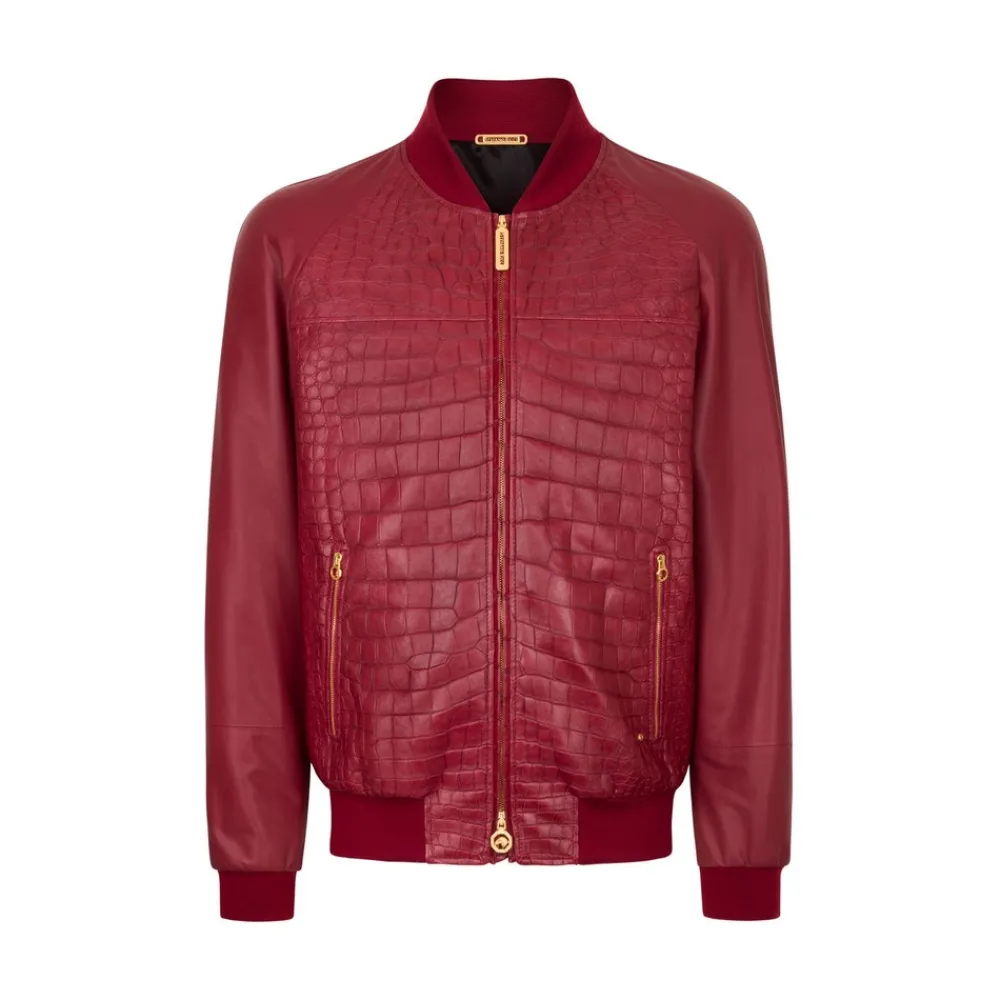 Online Lambskin And Crocodile Blouson Mens Outerwear