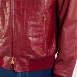 Online Lambskin And Crocodile Blouson Mens Outerwear