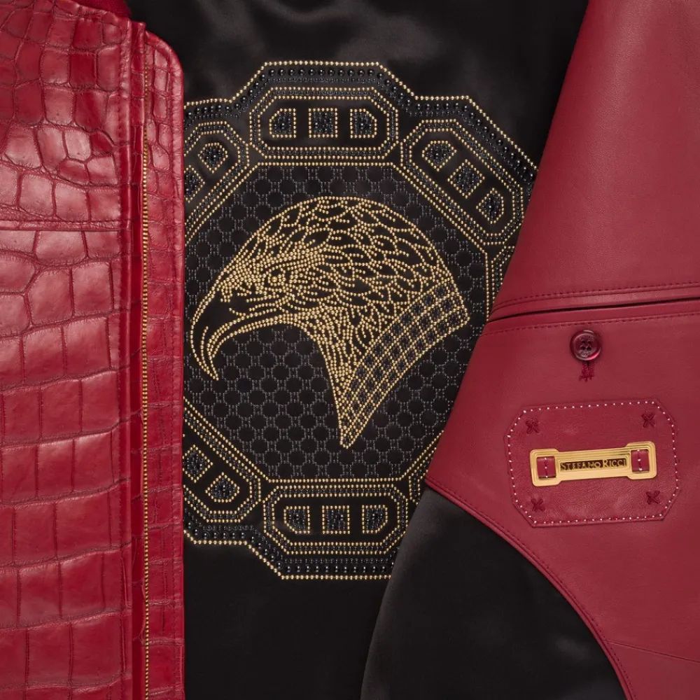 Online Lambskin And Crocodile Blouson Mens Outerwear