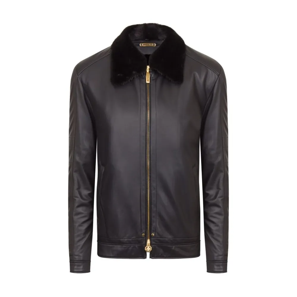 Outlet Lambskin Jacket With Mink Fur Lining Mens Last Sizes