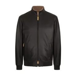 Fashion Lambskin Leather And Shearling Blouson Mens Last Sizes