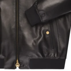 Fashion Lambskin Leather And Shearling Blouson Mens Outerwear