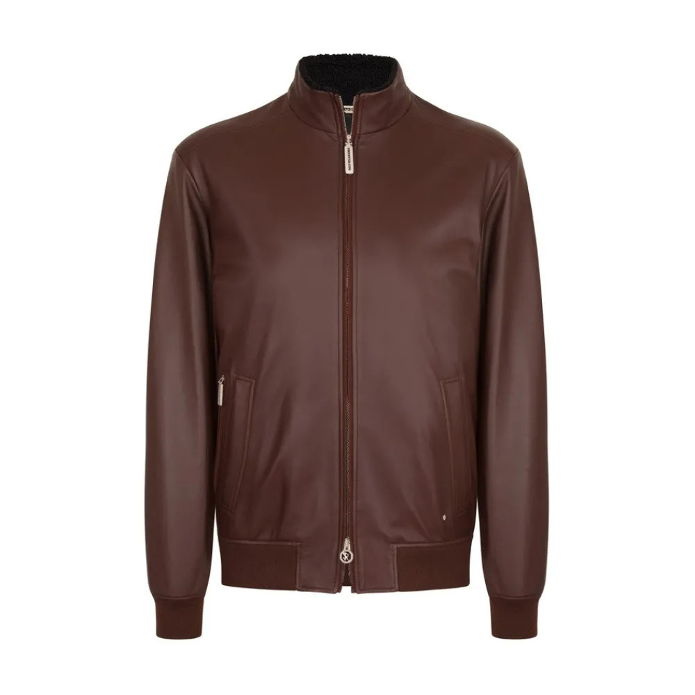 Hot Lambskin Leather And Shearling Blouson Mens Last Sizes