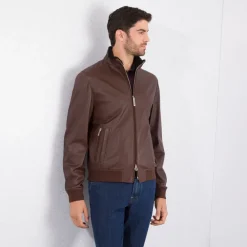 Hot Lambskin Leather And Shearling Blouson Mens Last Sizes
