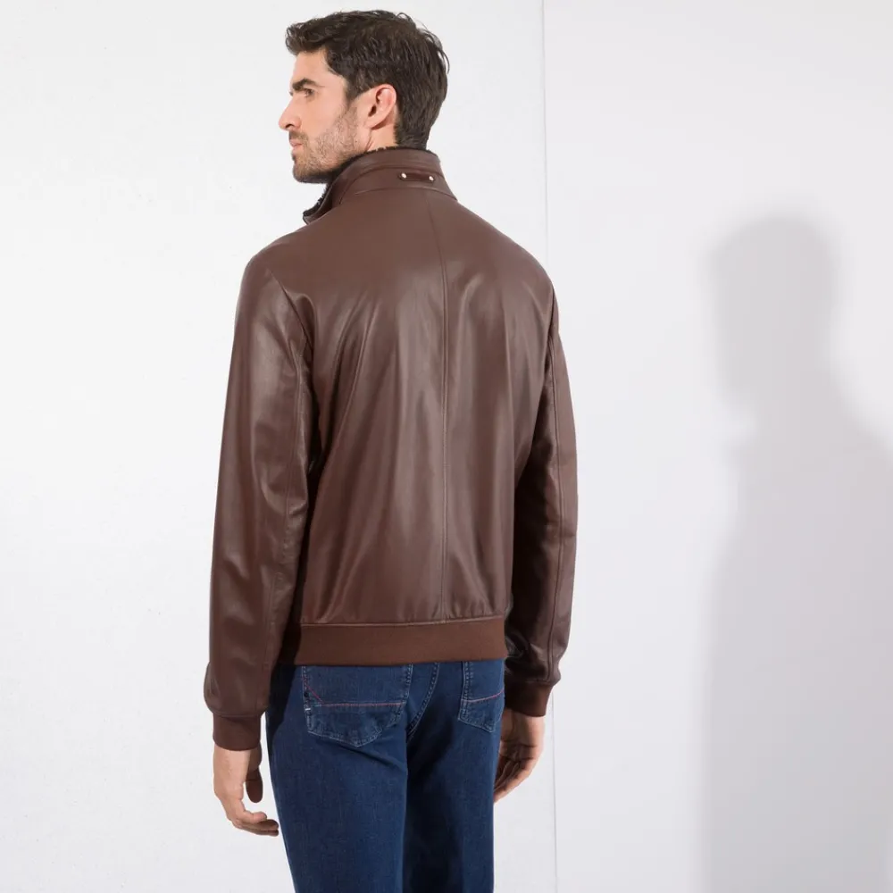 Hot Lambskin Leather And Shearling Blouson Mens Last Sizes