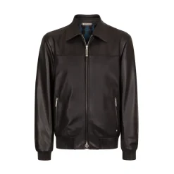 Online Lambskin Leather Blouson Mens Outerwear