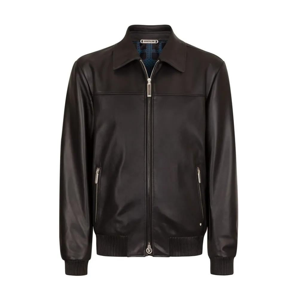 Online Lambskin Leather Blouson Mens Outerwear