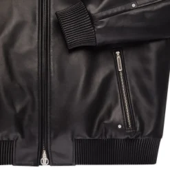 Online Lambskin Leather Blouson Mens Outerwear