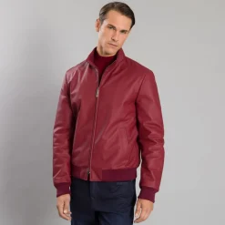 Sale Lambskin Leather Blouson Mens Outerwear