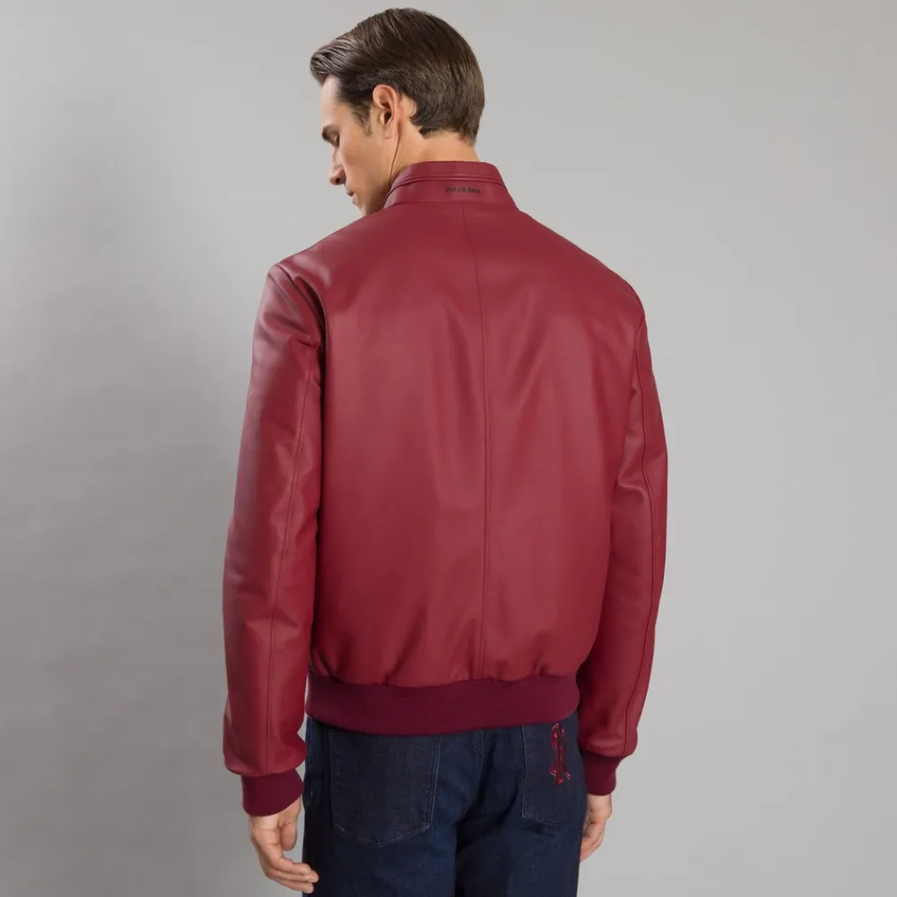 Sale Lambskin Leather Blouson Mens Outerwear