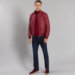 Sale Lambskin Leather Blouson Mens Outerwear