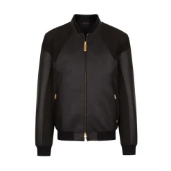 Clearance Lambskin Leather Blouson Mens Outerwear