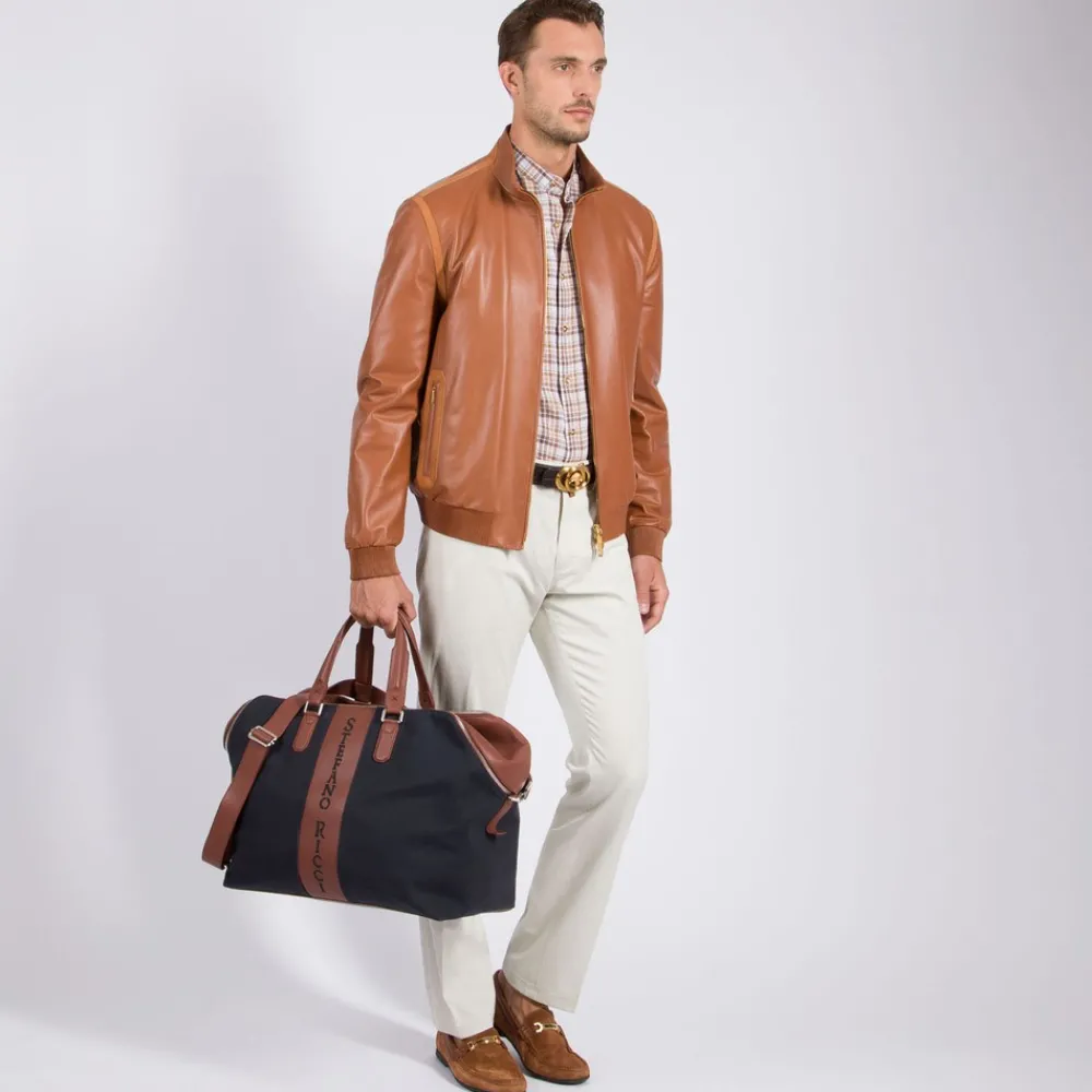 Best Sale Lambskin Leather Blouson Mens Outerwear