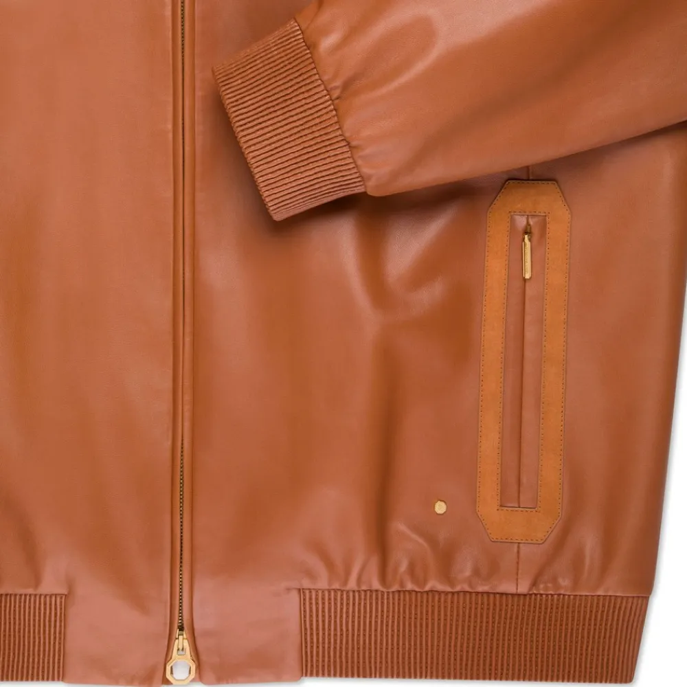 Best Sale Lambskin Leather Blouson Mens Outerwear