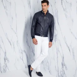 New Lambskin Leather Blouson Mens Outerwear