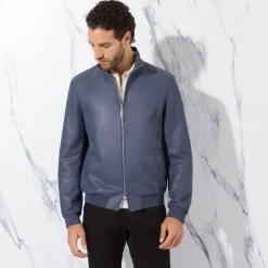 Hot Lambskin Leather Blouson Mens Outerwear
