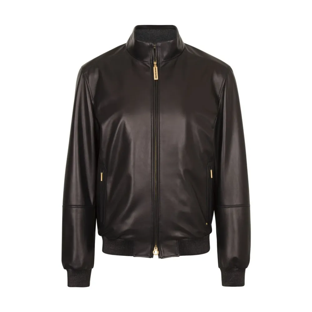 Flash Sale Lambskin Leather Blouson Mens Outerwear