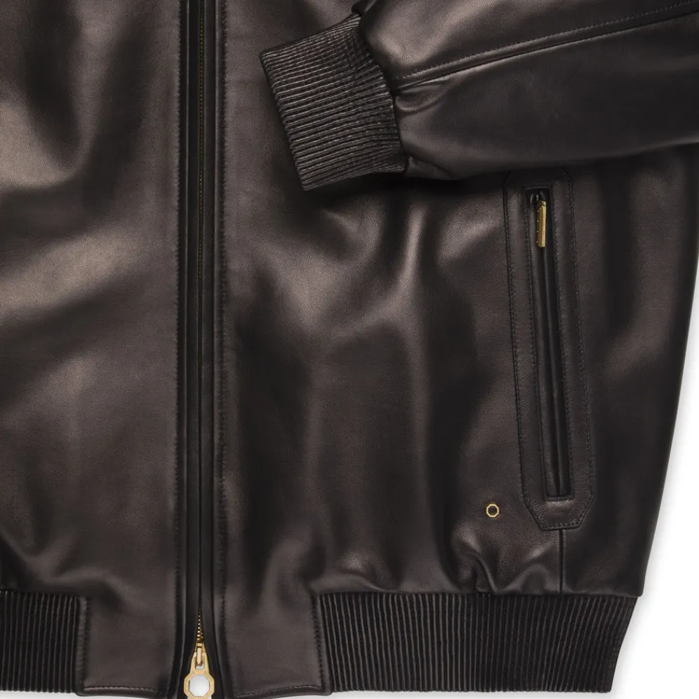 Flash Sale Lambskin Leather Blouson Mens Outerwear