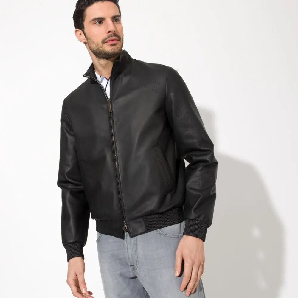 Cheap Lambskin Leather Blouson Mens Outerwear