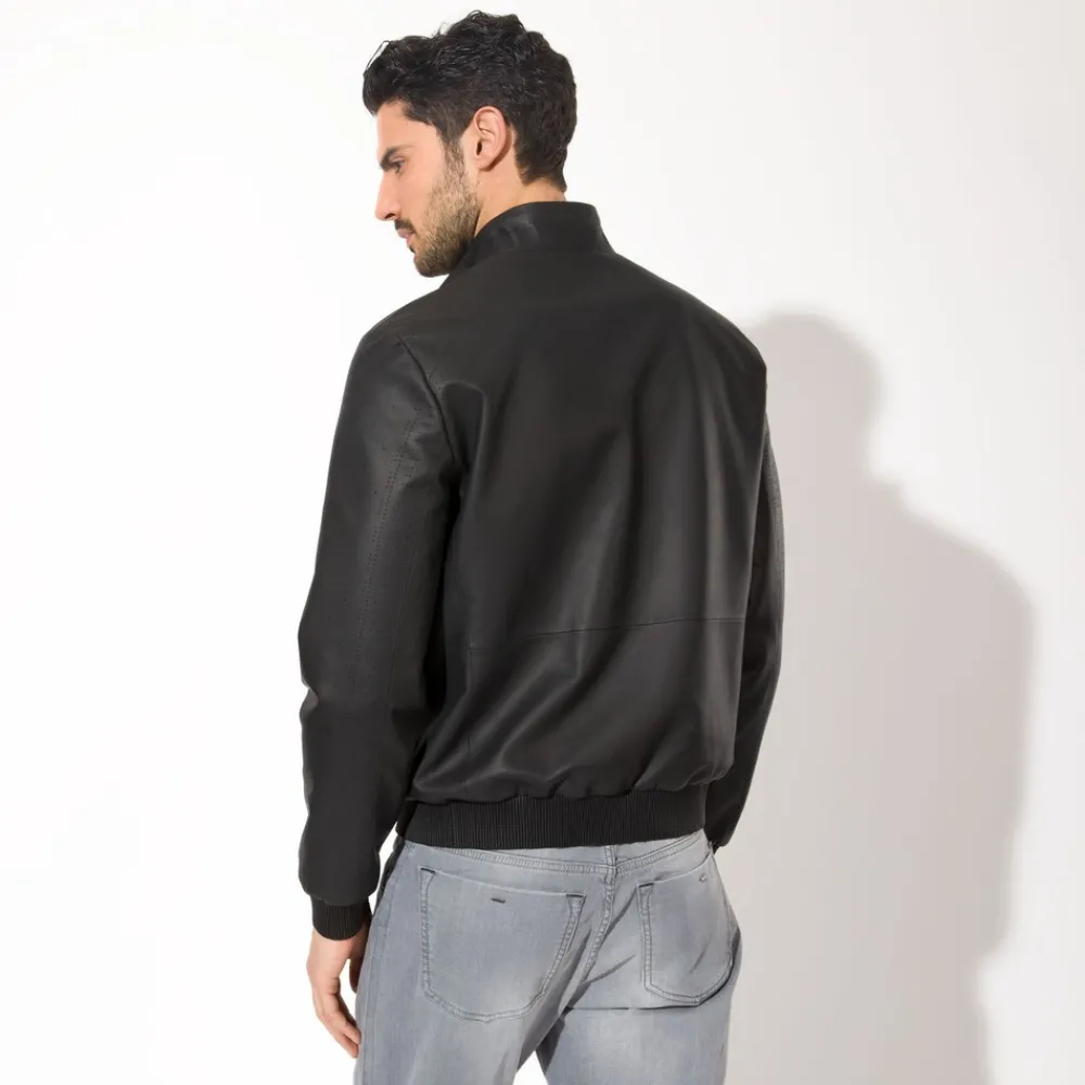 Cheap Lambskin Leather Blouson Mens Outerwear