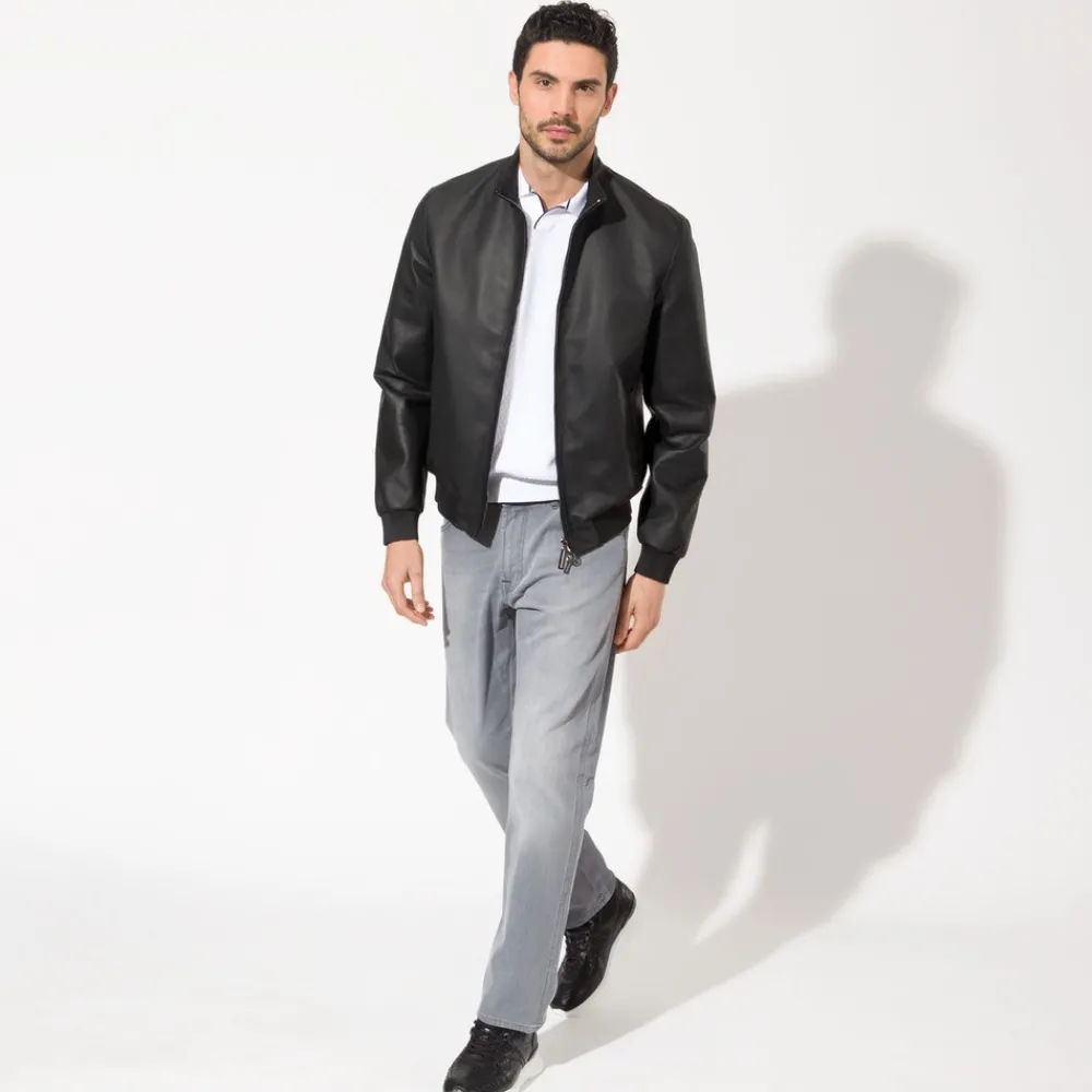 Cheap Lambskin Leather Blouson Mens Outerwear