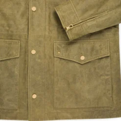 Hot Lambskin Leather Field Jacket Mens Outerwear
