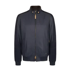 Outlet Lambskin, Shearling And Crocodile Leather Blouson Mens Outerwear