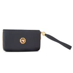 Outlet Leather Zip Pouch Small Leather Goods