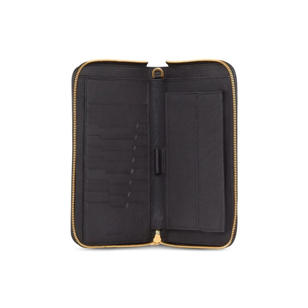 Outlet Leather Zip Pouch Small Leather Goods