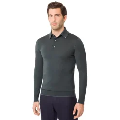 Sale Long Sleeved Three Button Polo Mens Last Sizes