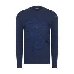 Store Long Sleeved T-Shirt With Chinese Dragon Motif Mens T-Shirts