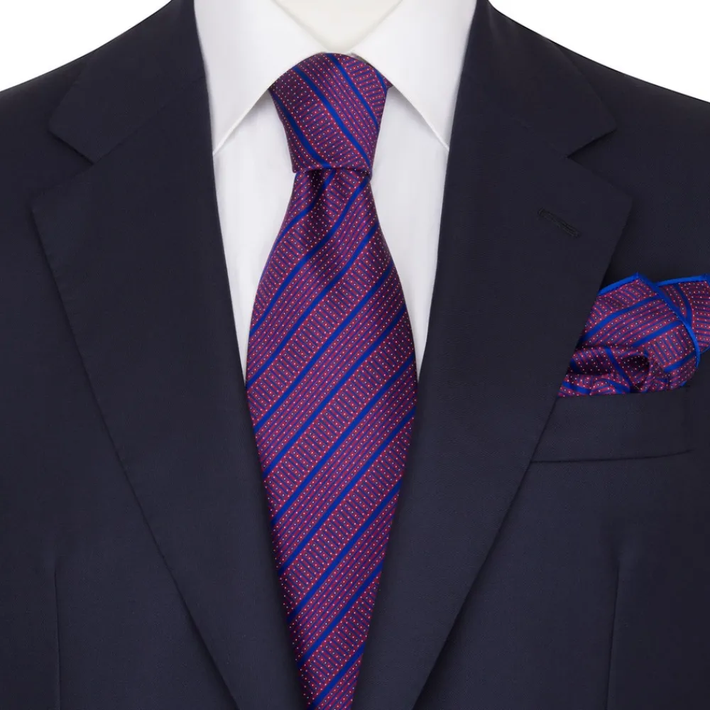 Discount Luxury Hand Printed Silk Tie Set Ties