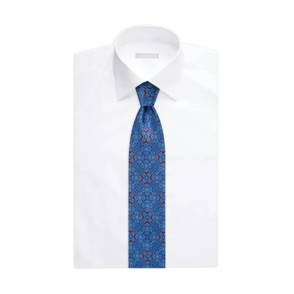 Fashion Luxury Hand Printed Silk Tie Ties