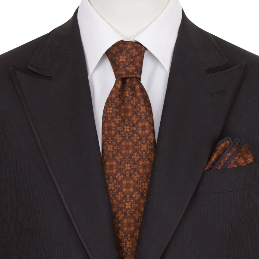 Best Luxury Hand Printed Silk Tie Set Ties
