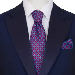 Outlet Luxury Hand Printed Silk Tie Set Ties