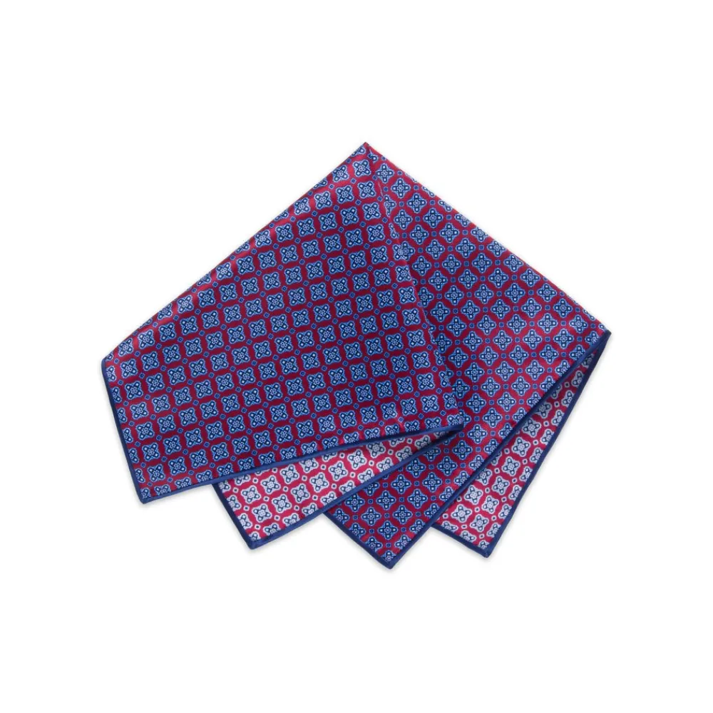 Outlet Luxury Hand Printed Silk Tie Set Ties