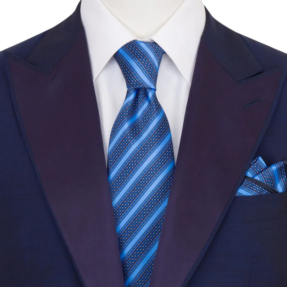 Sale Luxury Hand Printed Silk Tie Set Ties
