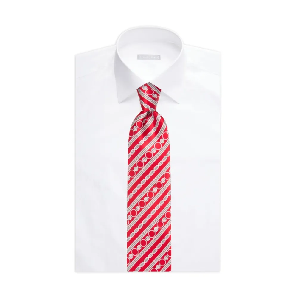 New Luxury Hand Printed Silk Tie Ties