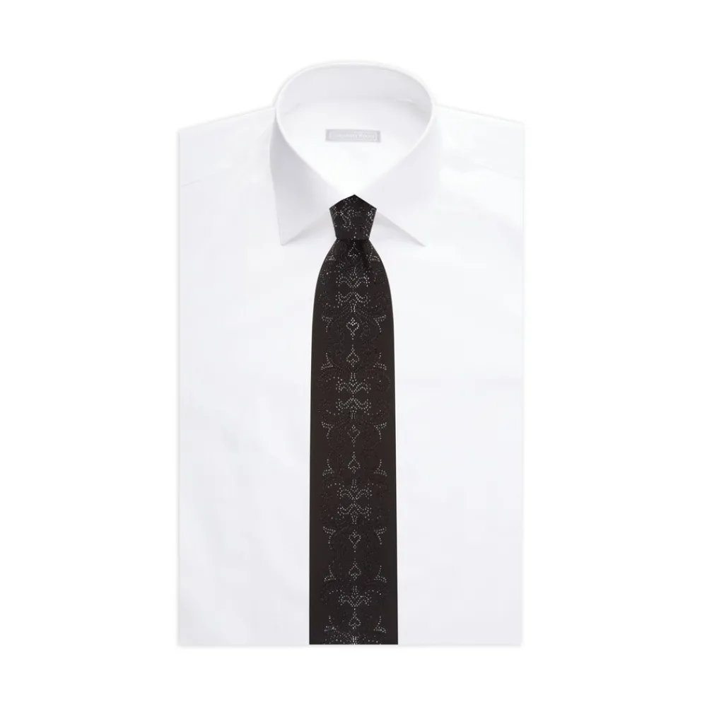 New Luxury Handmade Silk Tie With Swarovski Formal Accessories