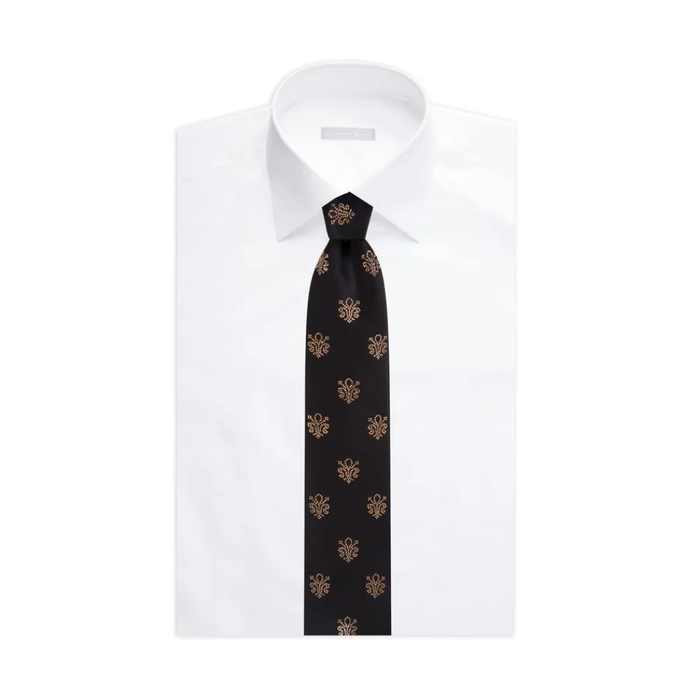 Store Luxury Handmade Silk Tie With Swarovski Formal Accessories