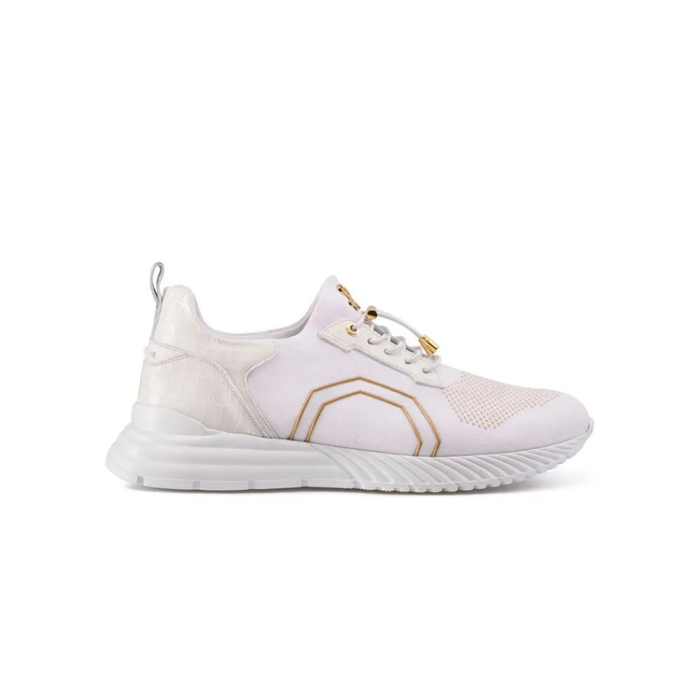 Hot Matted Crocodile And Calfskin Leather Sneakers Sneakers